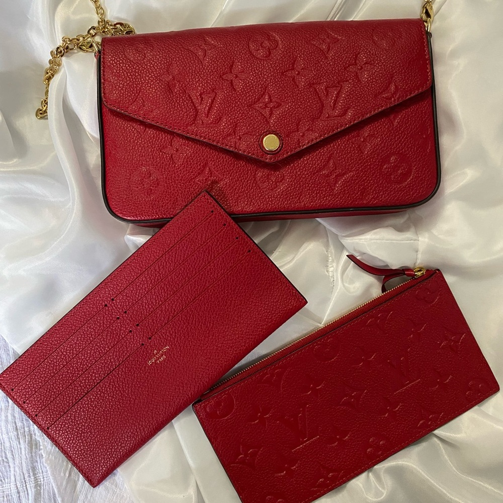Authentic* LOUIS VUITTON***** FÉLICIE POCHETTE Red